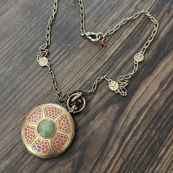 Large Medallion Pendant Necklace ASO Alex Russo - Picture 6 of 8